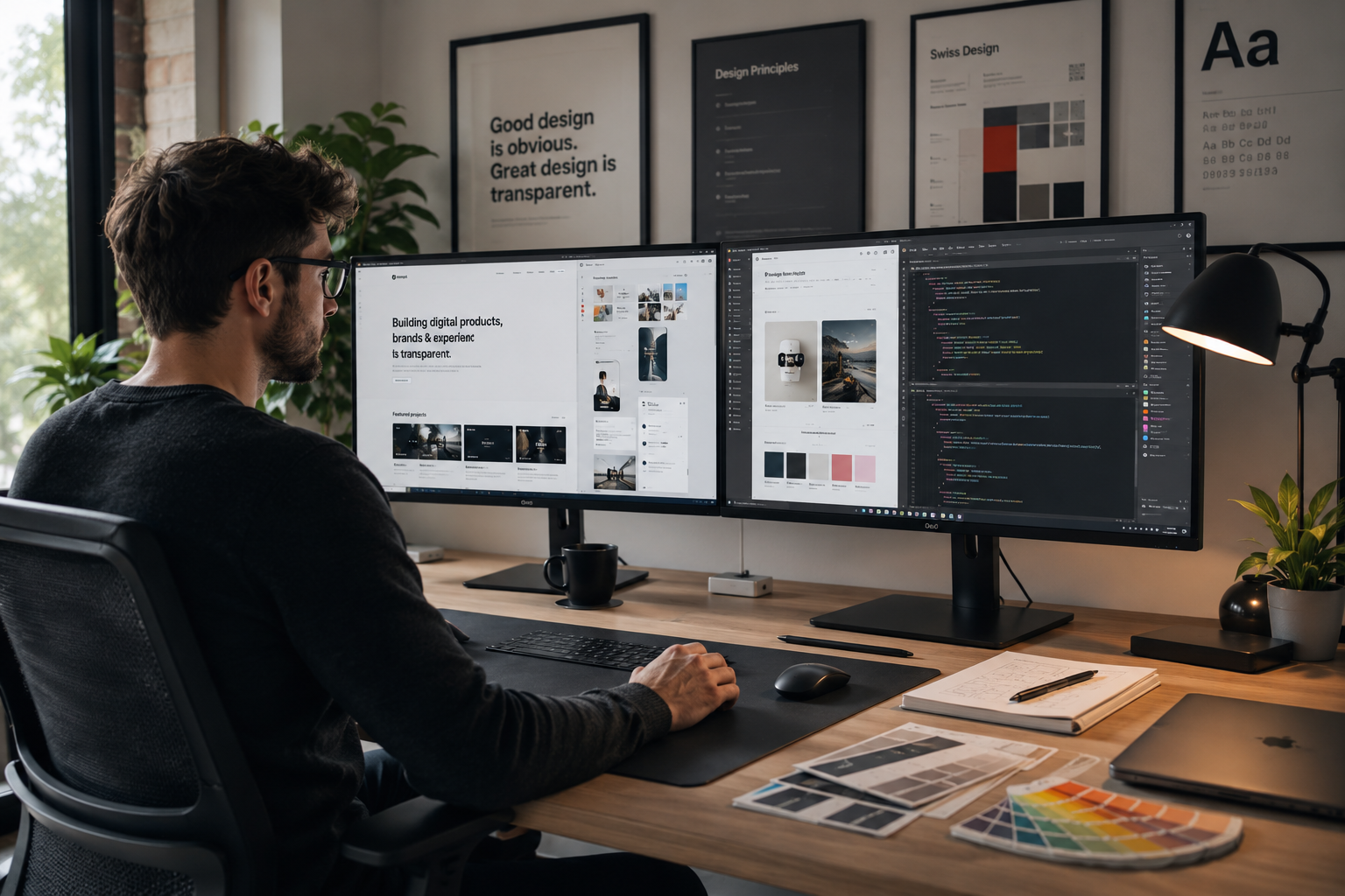 Web Design Workspace - Professional workspace setup for website development