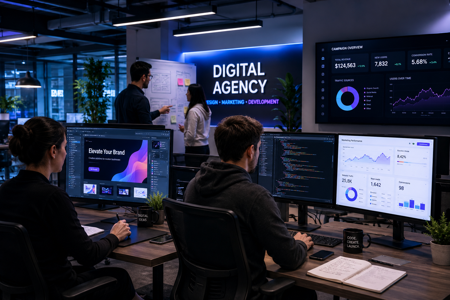 Analytics Dashboard - Data visualization and digital marketing metrics